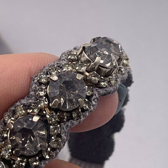 Faceted Crystal Leather Backed Headband - Picture 5 of 8